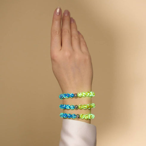 Nuit étoilée | Aide ukrainienne | Bracelet Verre Luciole